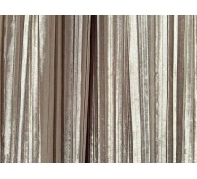 Штора бархат-плиссе, цвет серо-бежевый, высота 3,10м